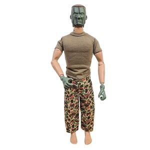Cotswold Elite Brigade Kitbash Camo Head Action Figure Green Hands 90s